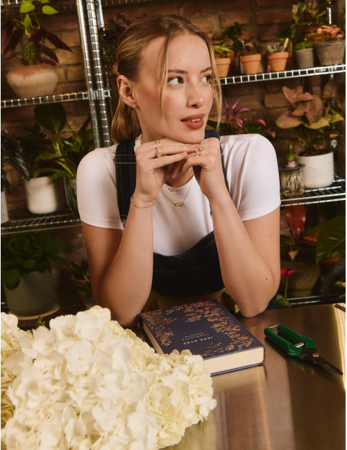Boucles d'oreilles L'Hortensia dorées