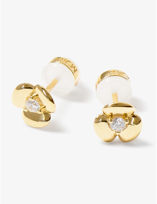 Boucles d'oreilles L'Hortensia dorées