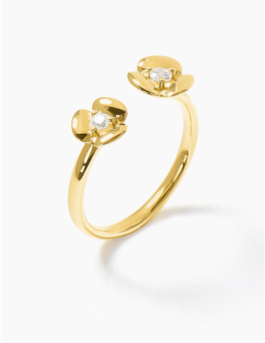 Bague L'Hortensia Ouverte dorée