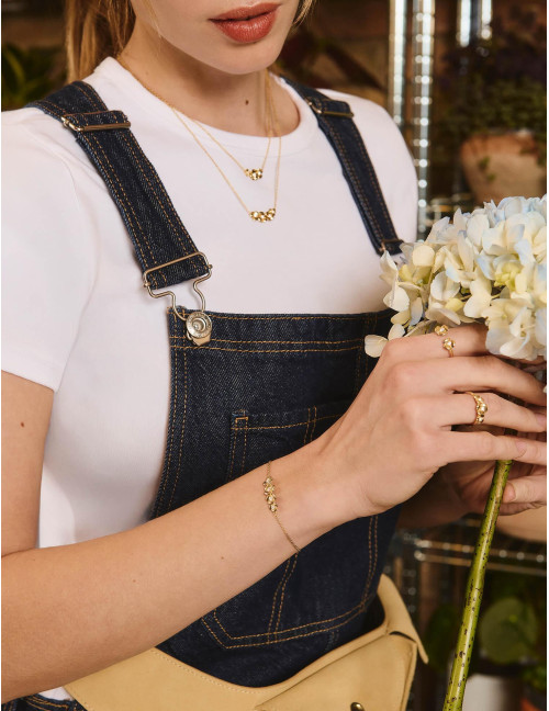 Bague L'Hortensia Ouverte dorée