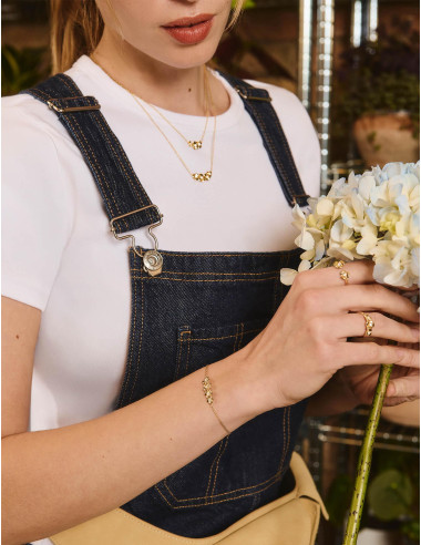 Bracelet L'Hortensia Bouquet doré
