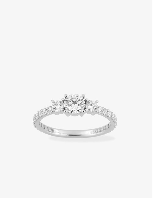 Bague Trilogie accompagnée argent