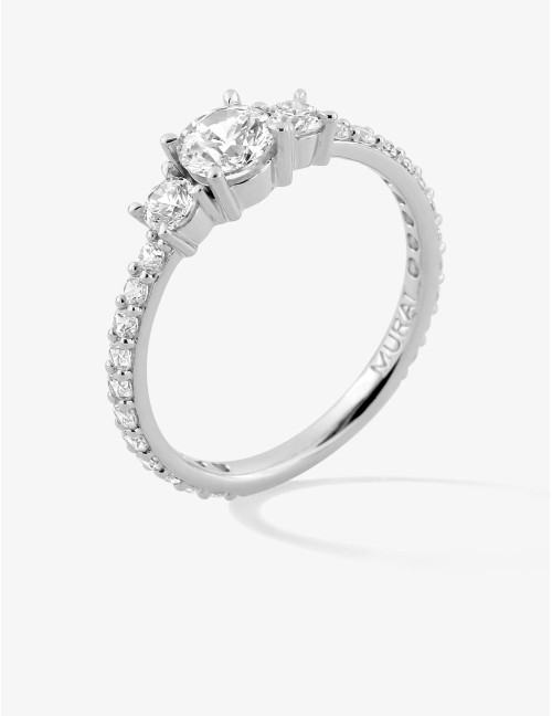 Bague Trilogie accompagnée argent