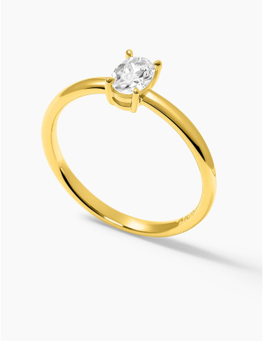 Bague Madeleine doré moyenne