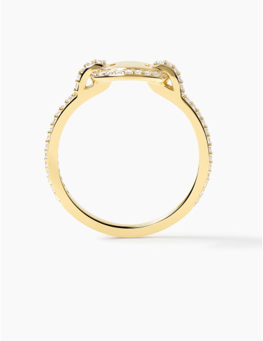 Bague Café Lumière accompagnée dorée