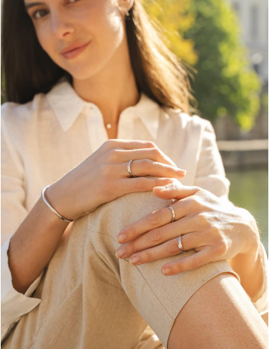 Bague Seine Vague argent