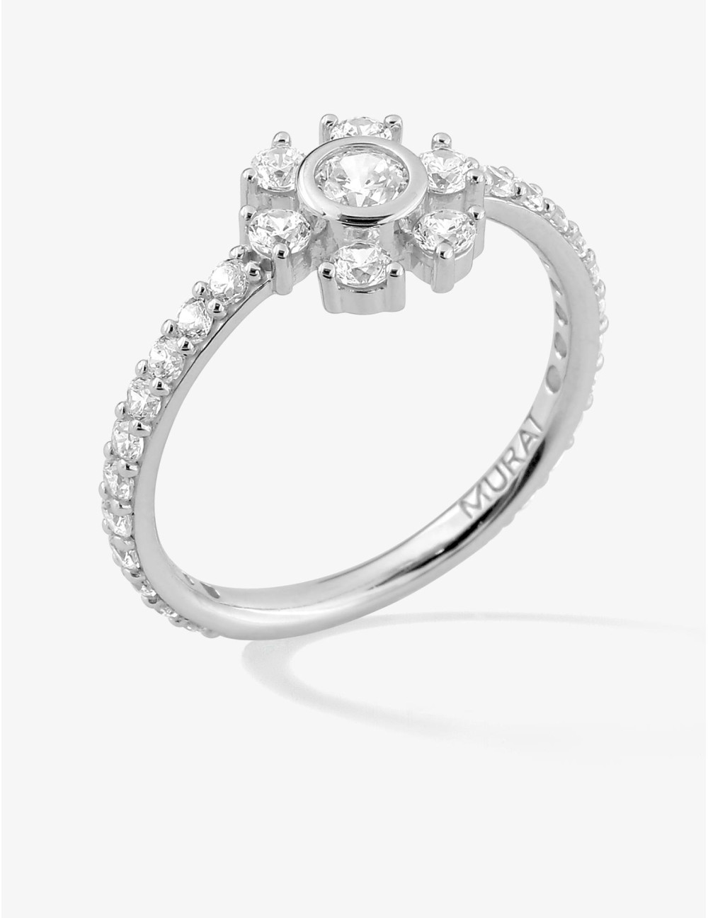 Bague Cristal d’Hiver Accompagnée argent