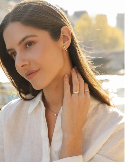 Boucles d'oreilles Seine argent