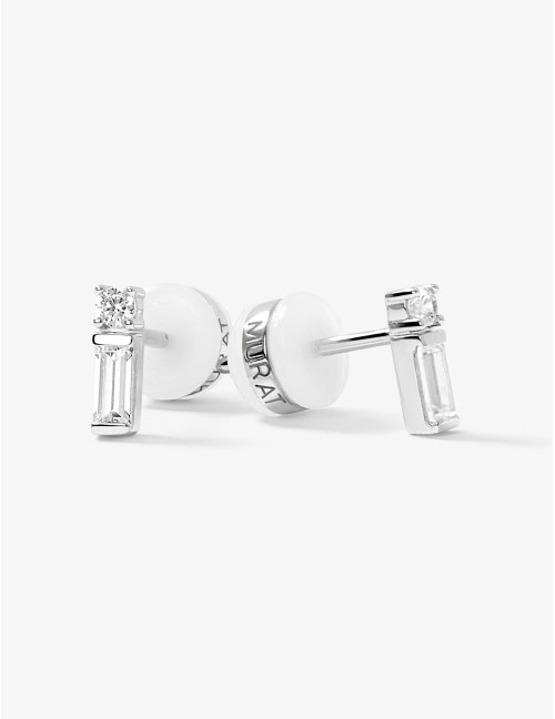 Boucles d’oreilles Façades Puces argent