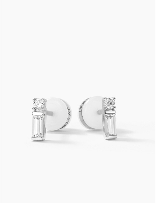 Boucles d’oreilles Façades Puces argent