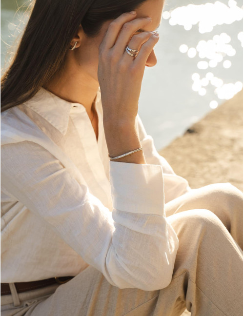 Bracelet jonc Seine Reflets argent