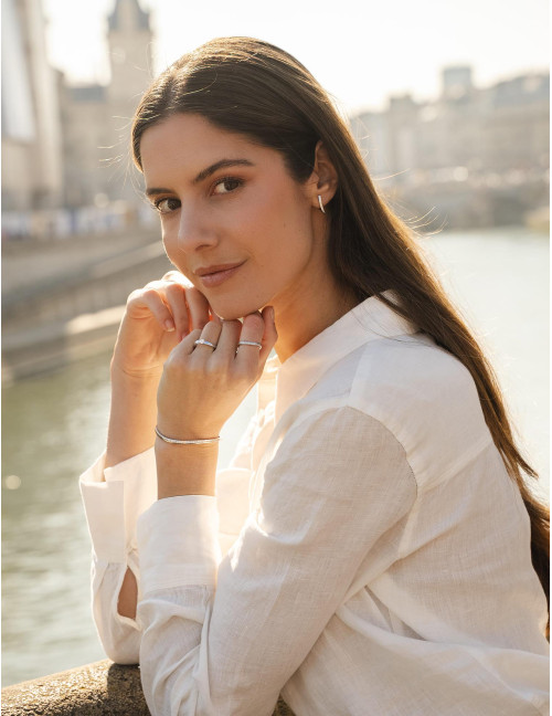 Bracelet jonc Seine Reflets argent
