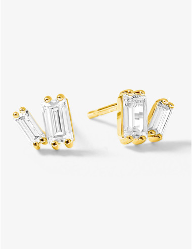 Boucles d'oreilles Miroir Twist doré