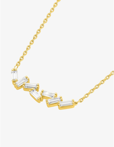 Collier Miroir Twist doré