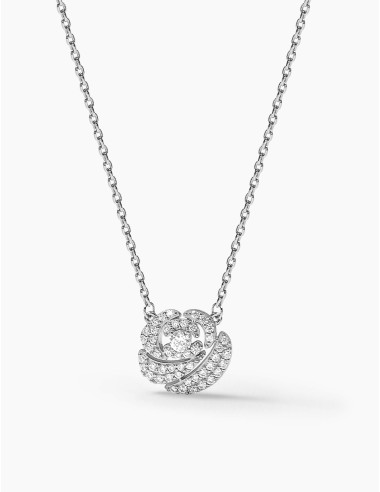 Collier La Rose Pavée argent