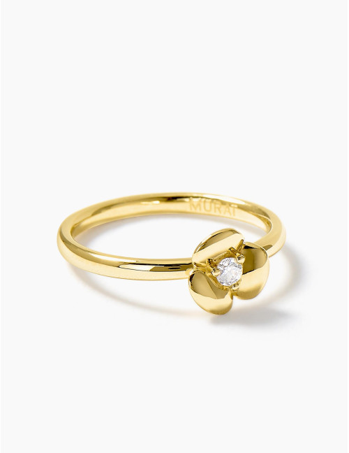 Bague L'Hortensia dorée