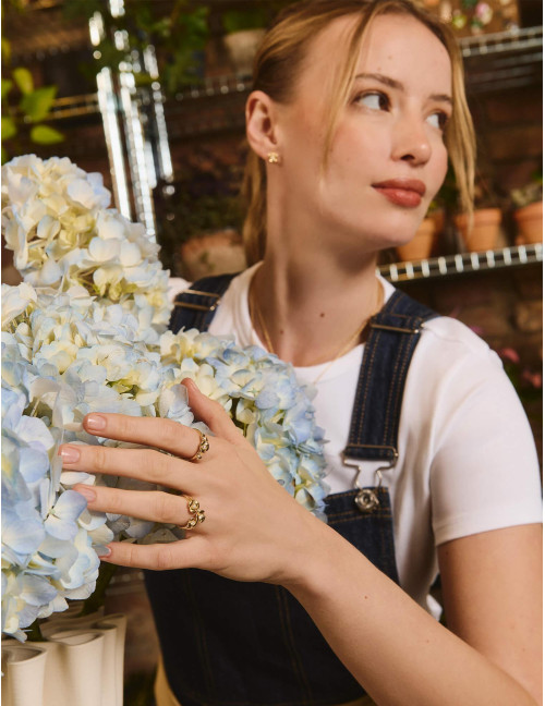 Bague L'Hortensia dorée