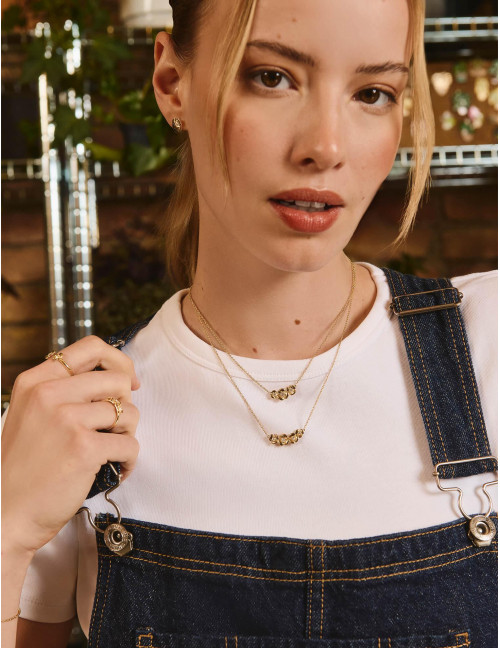 Collier L'Hortensia Trio doré