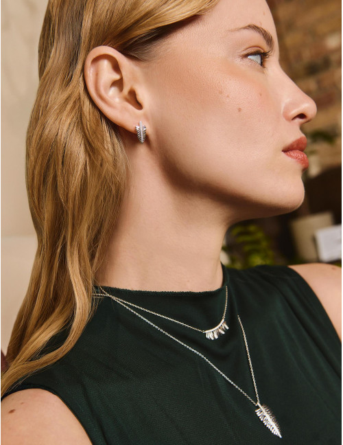Boucles d'oreilles La Feuille de Fougère argent