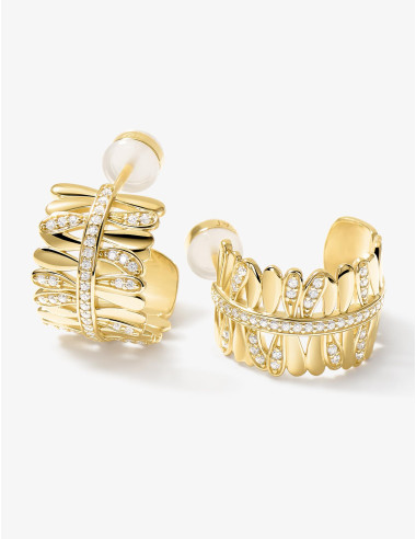 Boucles d'oreilles Les Fougères dorées