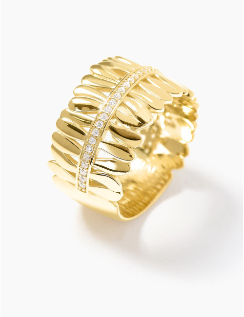 Bague Les Fougères dorée