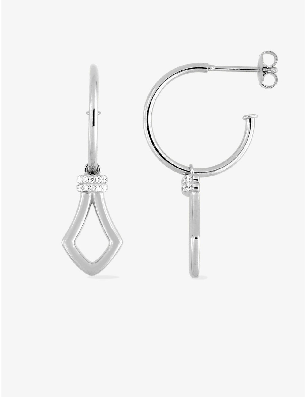 Boucles d’oreilles pendantes Élégance Royale  argent