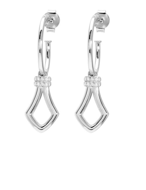 Boucles d’oreilles pendantes Élégance Royale  argent