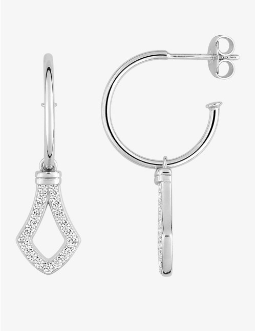 Boucles d’oreilles Élegance Royale Précieux argent