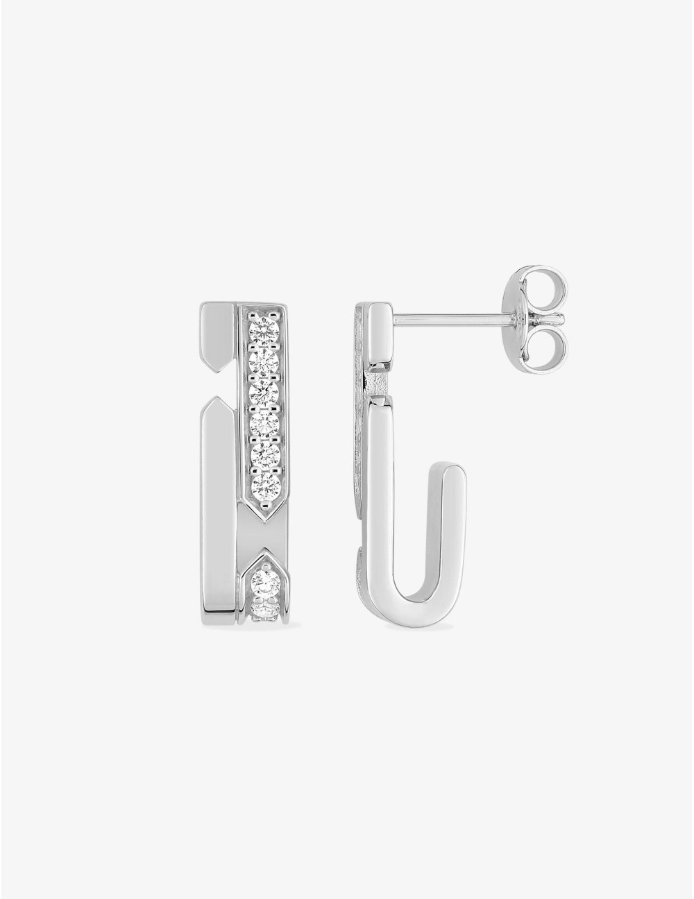Boucles d’oreilles Graphique Rythmes Chic argent
