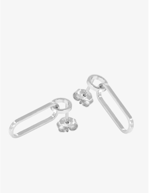 Boucles d’oreilles Duo Pure Graphique argent