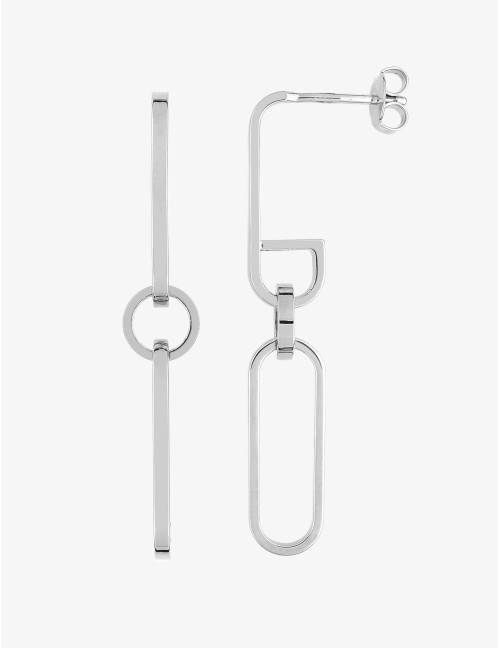 Boucles d’oreilles trio Pure Graphique argent
