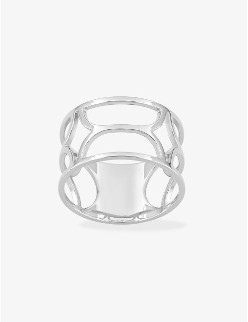Bague Totem Graphique Double argent