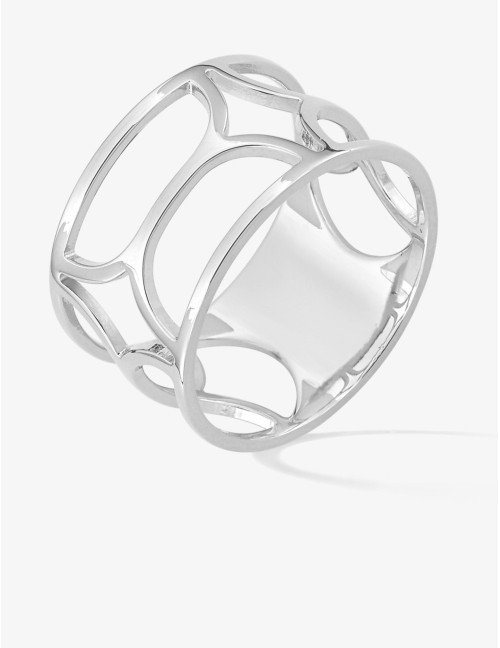 Bague Totem Graphique Double argent