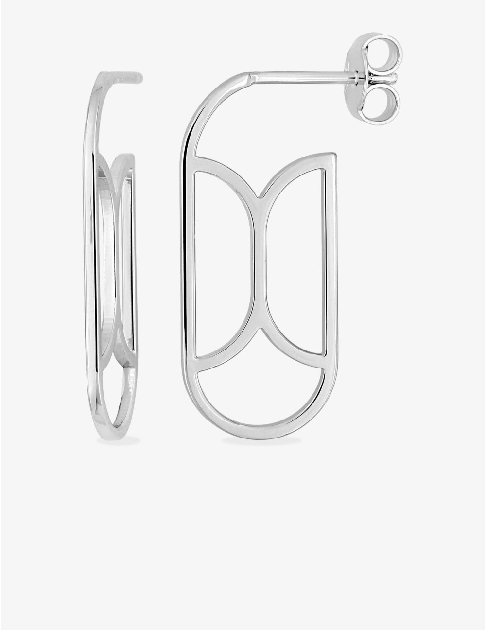 Boucles d'oreilles Totem Graphique argent