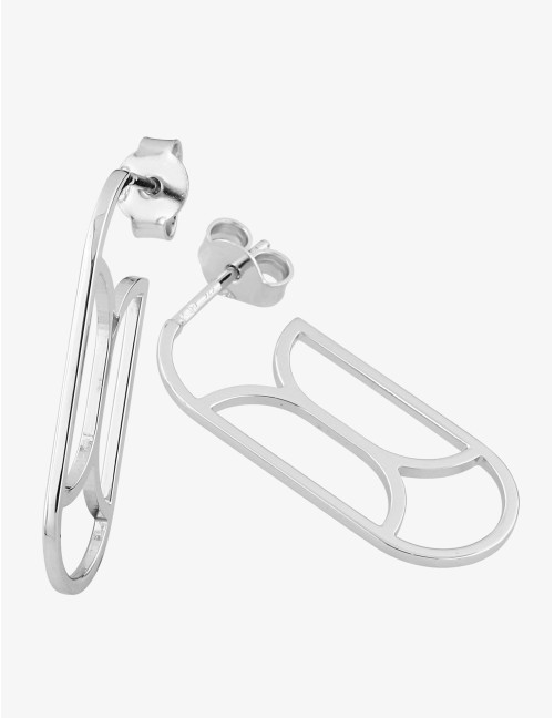 Boucles d'oreilles Totem Graphique argent