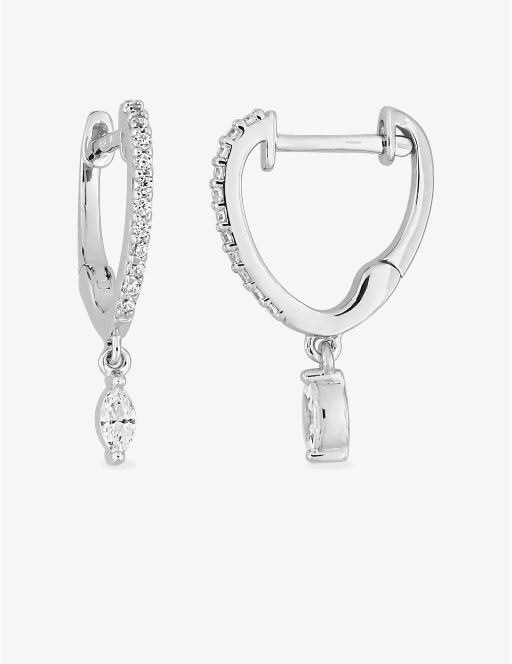 Boucles d’oreilles Goutte Royale Argent