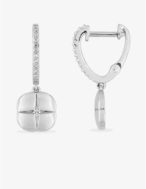 Boucles d’oreilles pendantes Graphique Icône argent