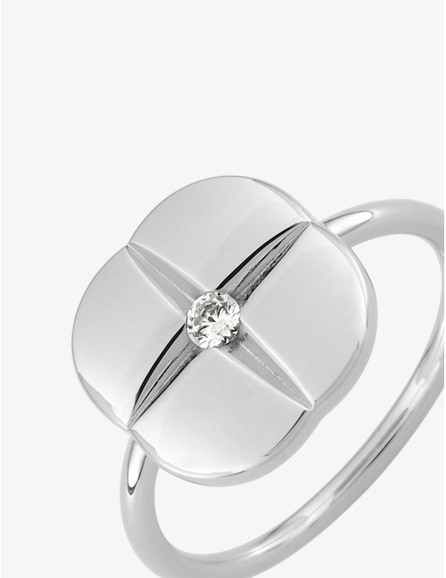 Bague Icône Graphique argent
