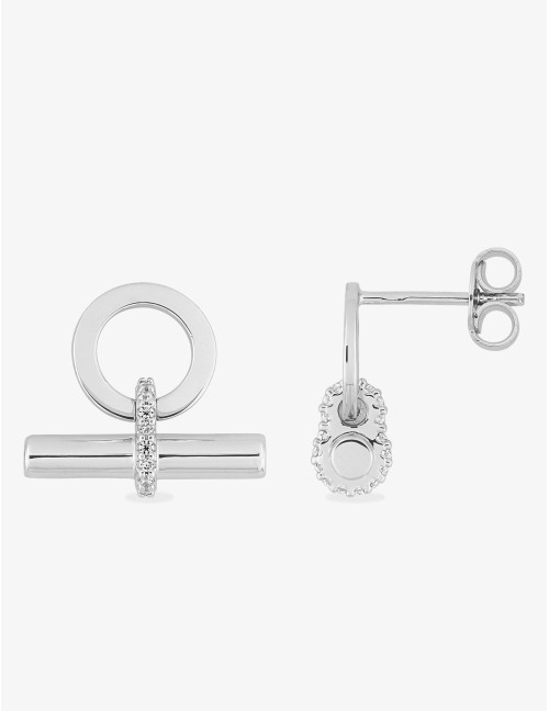 Boucles d'oreilles Équilibre Argent