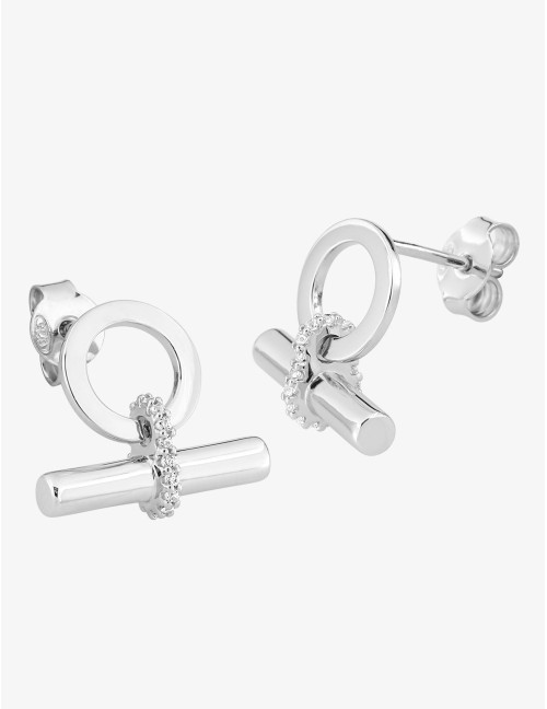 Boucles d'oreilles Équilibre Argent
