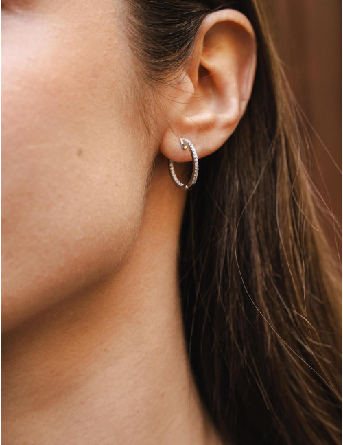 Boucles d'oreilles Sully créoles argent