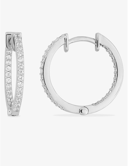 Boucles d'oreilles Sully créoles argent