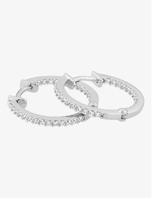 Boucles d'oreilles Sully créoles argent