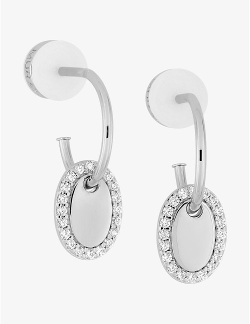 Boucles d’oreilles Café Lumière argent