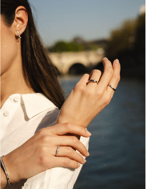 Bague Seine Solitaire argent