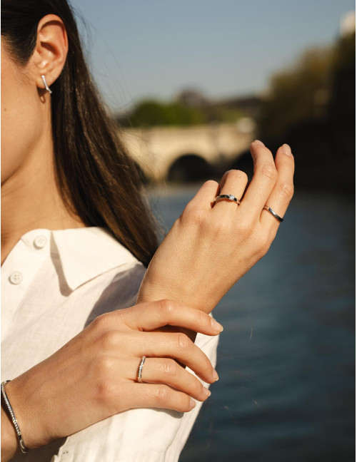 Bague Seine Solitaire argent