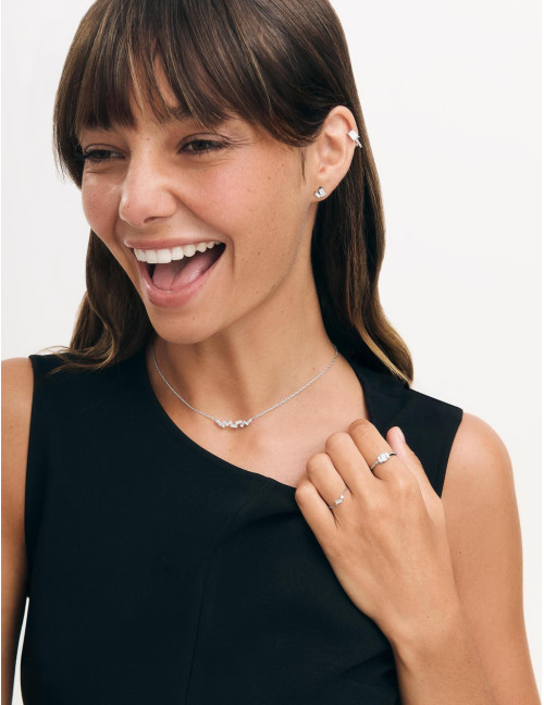 Collier Miroir Twist argent