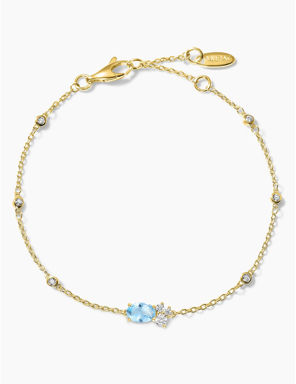 Bracelet Royale Twist Absolue Bleu Glacier Doré