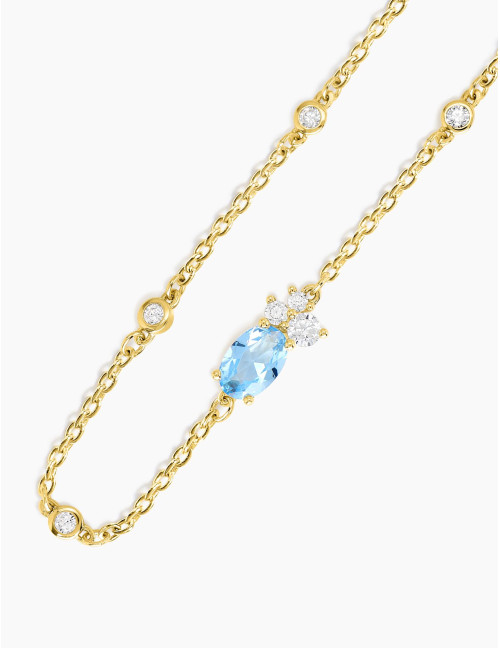 Bracelet Royale Twist Absolue Bleu Glacier Doré