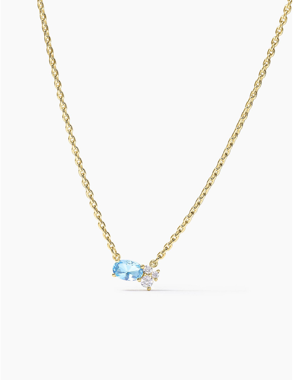 Collier Royale Twist Bleu Glacier Doré